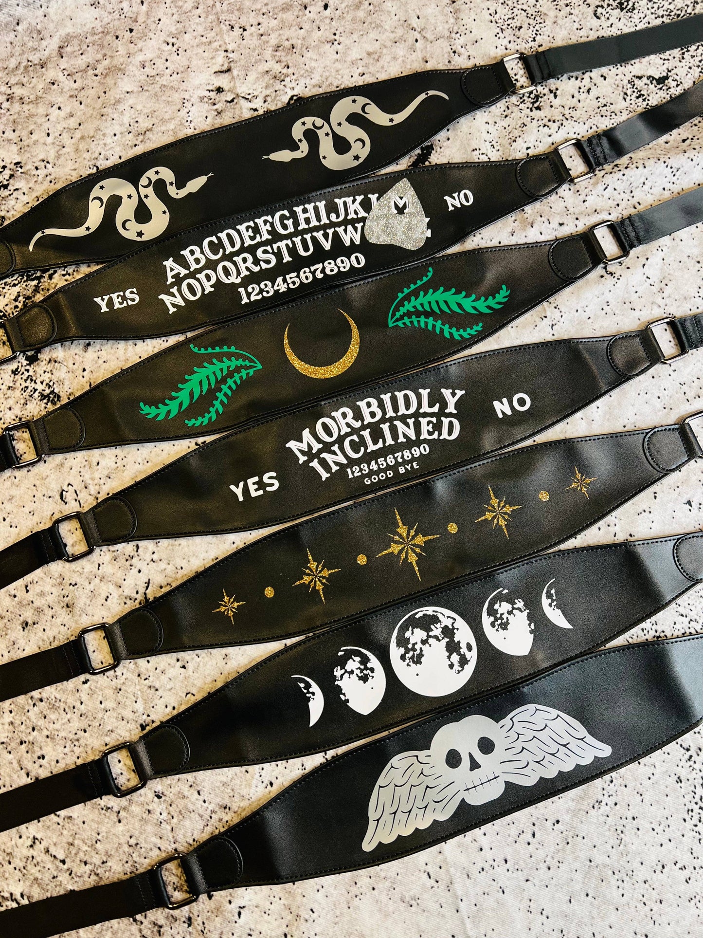 Vegan Leather Belt - Wide - Double Snakes