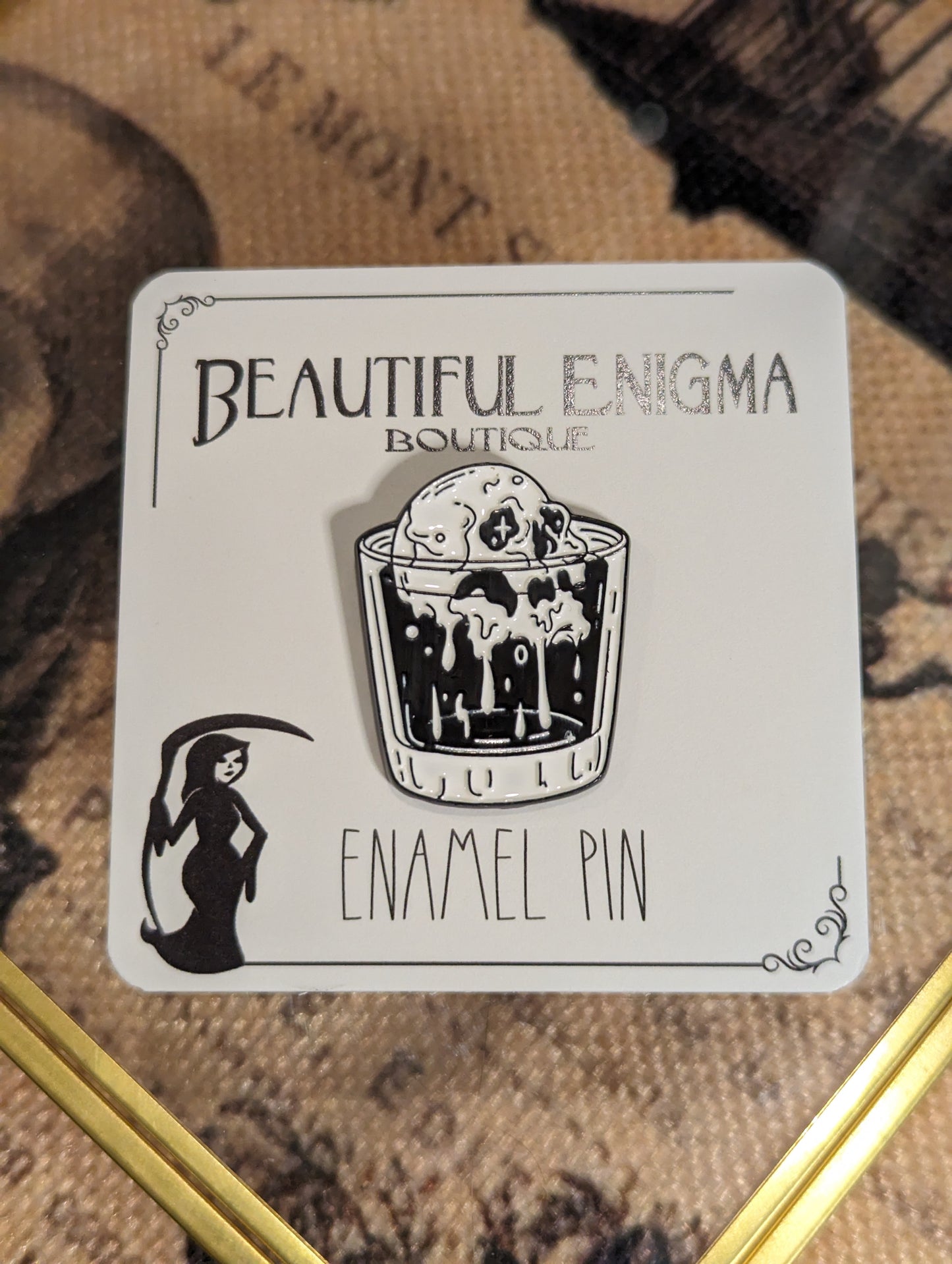 GRIM AND TONIC - ENAMEL PIN