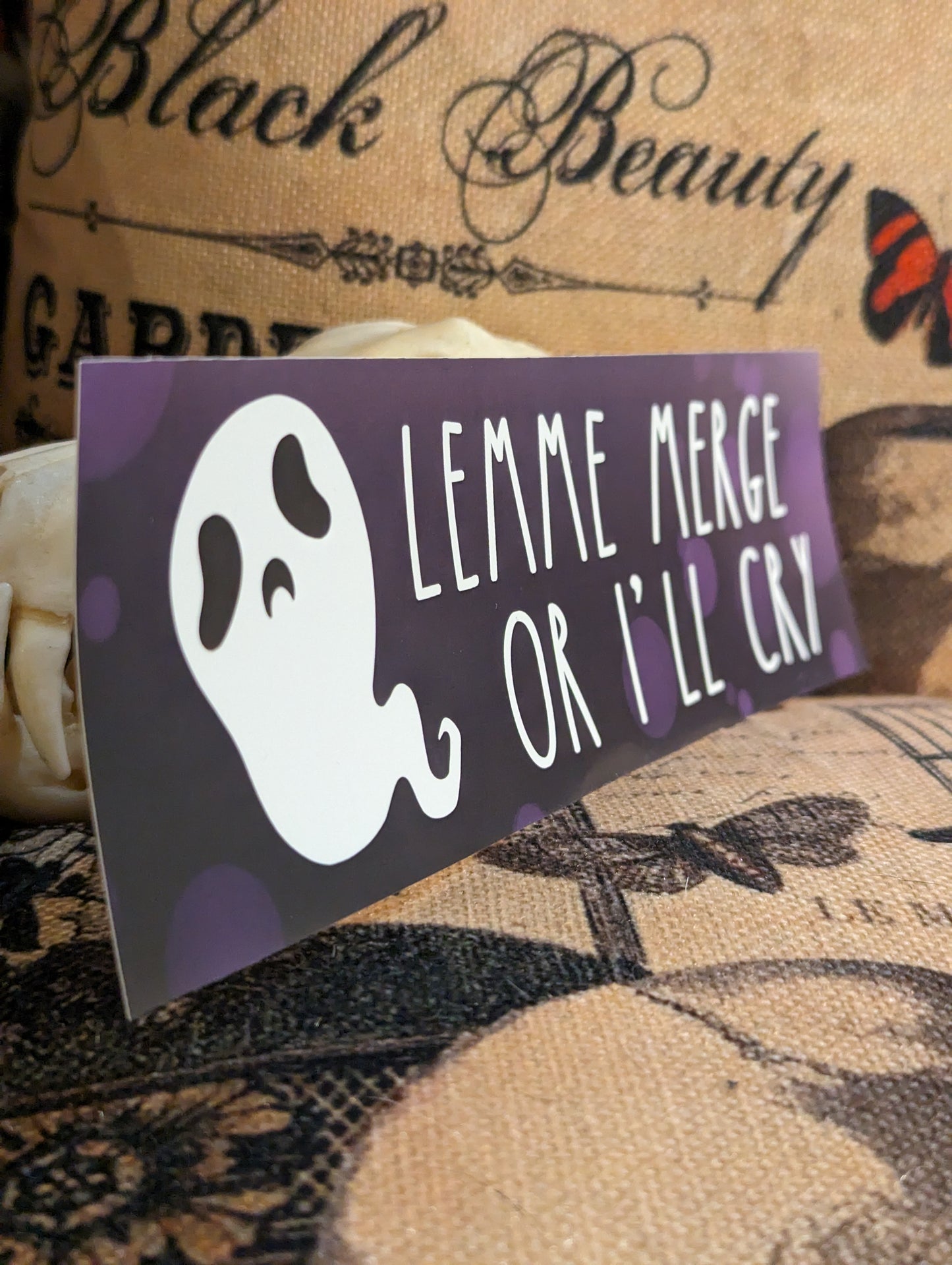 LEMME MERGE OR I'LL CRY - BUMPER STICKER