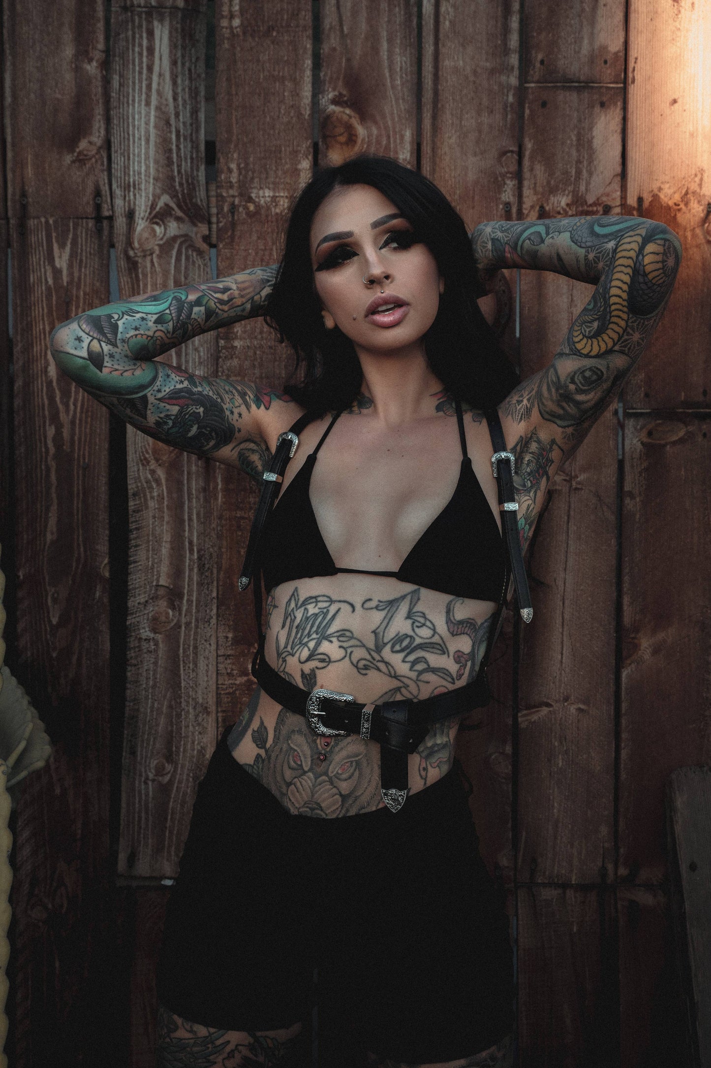 The ‘Midnight Rider’ Western Goth Harness