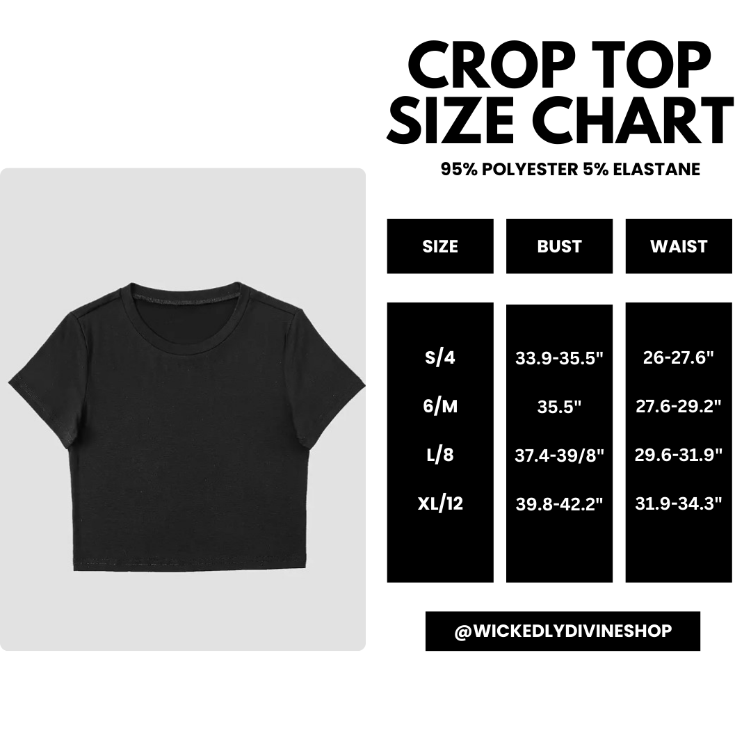Gothic Alt Grunge Y2K Crew Crop Top, Brat