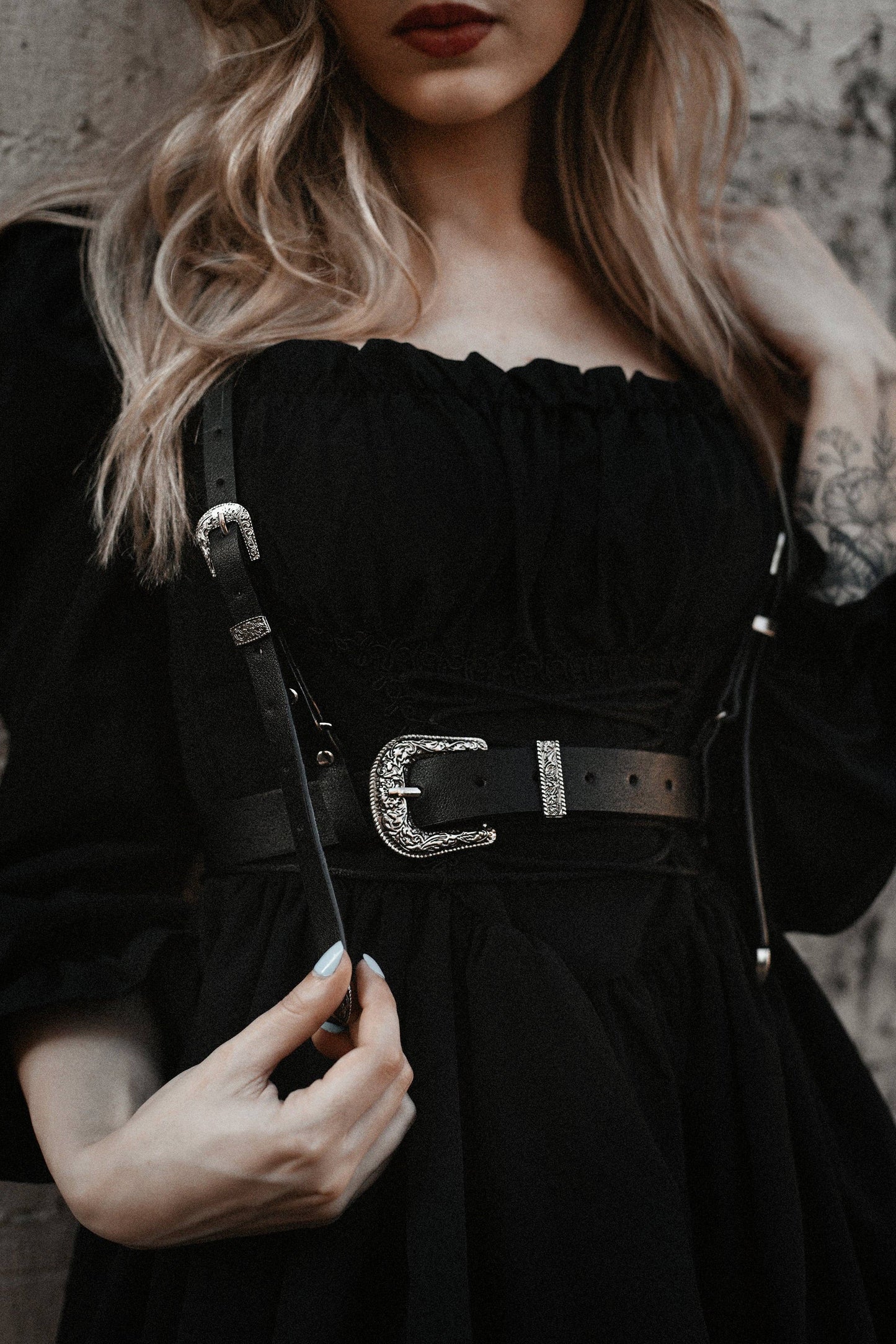 The ‘Midnight Rider’ Western Goth Harness