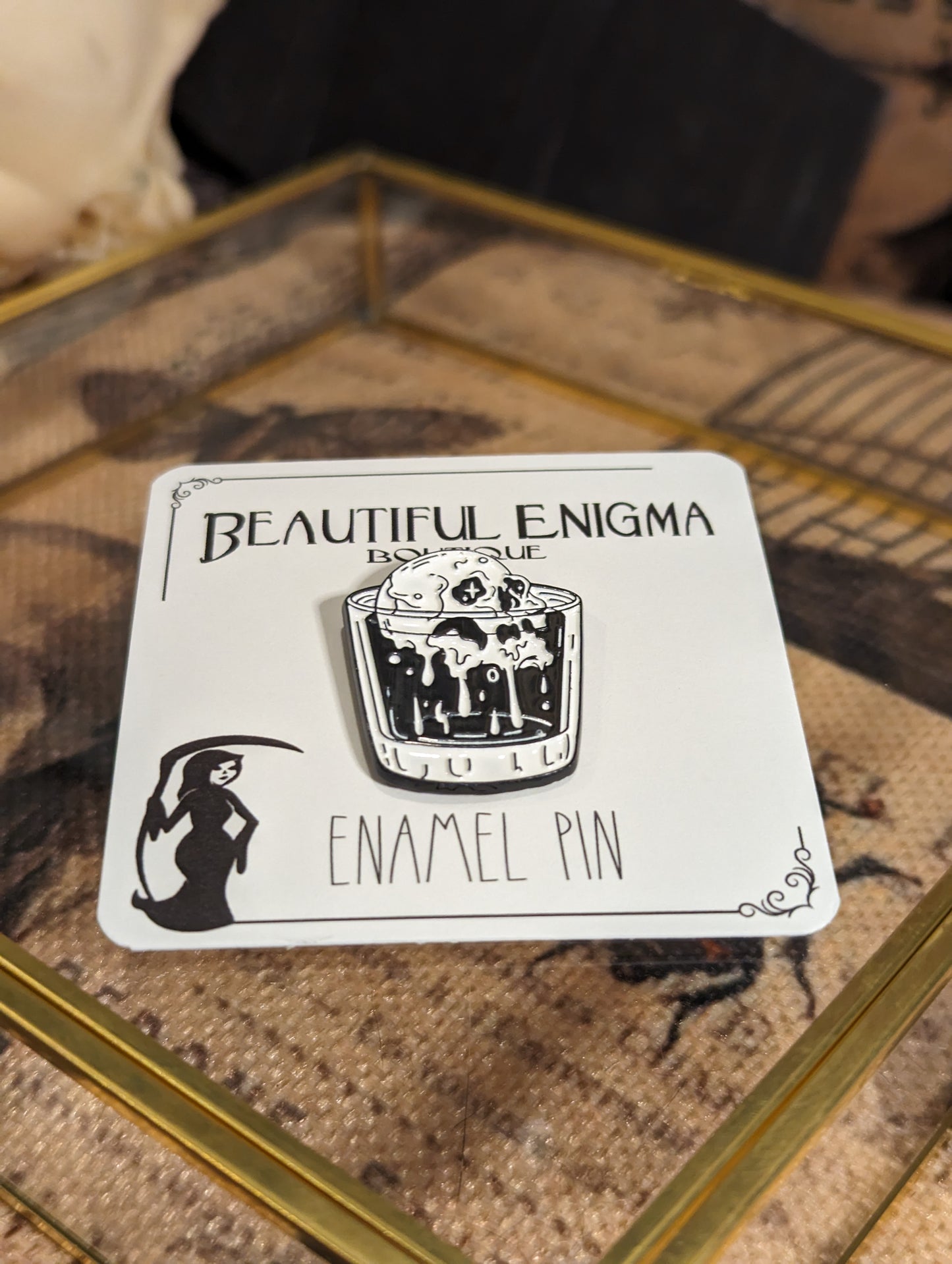 GRIM AND TONIC - ENAMEL PIN